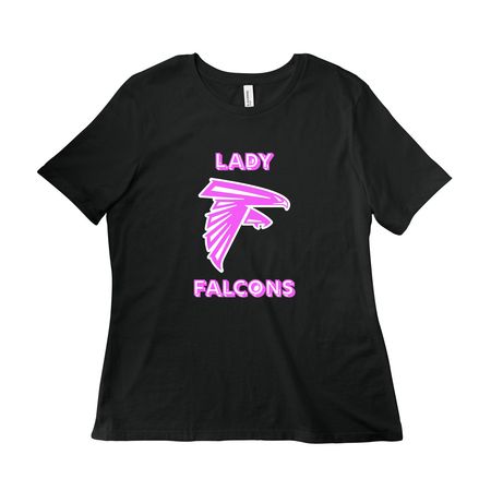 Pink Lady Falcons, a Vintage Black Women?s Relaxed Cotton Tee