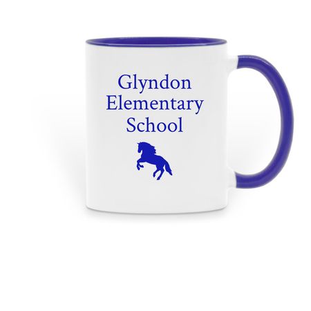 Glyndon Elementary Mug, a Dark Blue Two-Tone Ceramic Mug