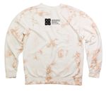 Jane Goodall Quote, a Dusty Pink Tie Dye Crewneck Sweatshirt (back-view)