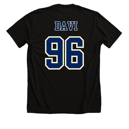 Davi Shirt-Jersey, a Solid Black Blend Premium Unisex Tee (back-view)
