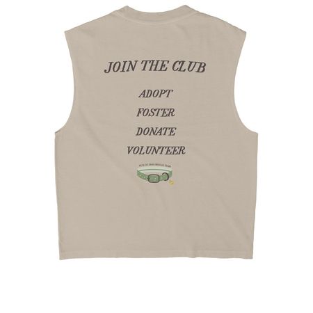 Member of Pippa's Walk CLub, a Faded Bone Heavyweight Garment Dye Muscle Tee
