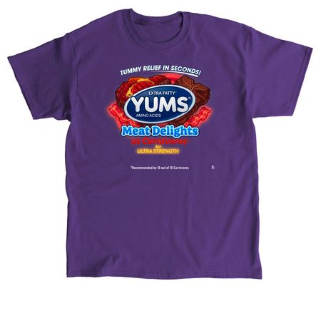 MEAT YUMS, a Purple Classic Unisex Tee
