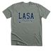 LASA archery simple script apparel, a Deep Heather Premium Unisex Tee
