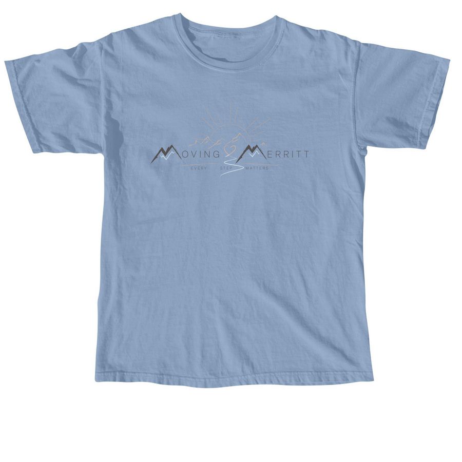 Moving Merritt Mountains, a Washed Denim Comfort Colors Unisex Tee