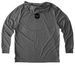 It is Better to Speak, a Aluminum Grey Allmade Eco Triblend Hoodie Tee (back-view)