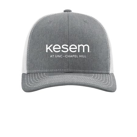 Kesem at UNC Hat, a Heather Grey/ Light Grey Printed Snapback Trucker Cap