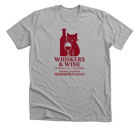 Whiskers & Wine 2026, a Athletic Heather Premium Unisex Tee