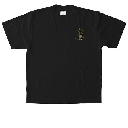 You Full Throttle, a Black Heavyweight Garment Dye Tee