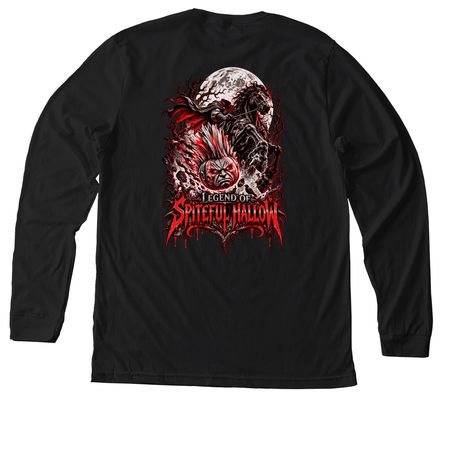 Spite Club Affiliate Gear, a Solid Black Blend Premium Long Sleeve Tee (back-view)