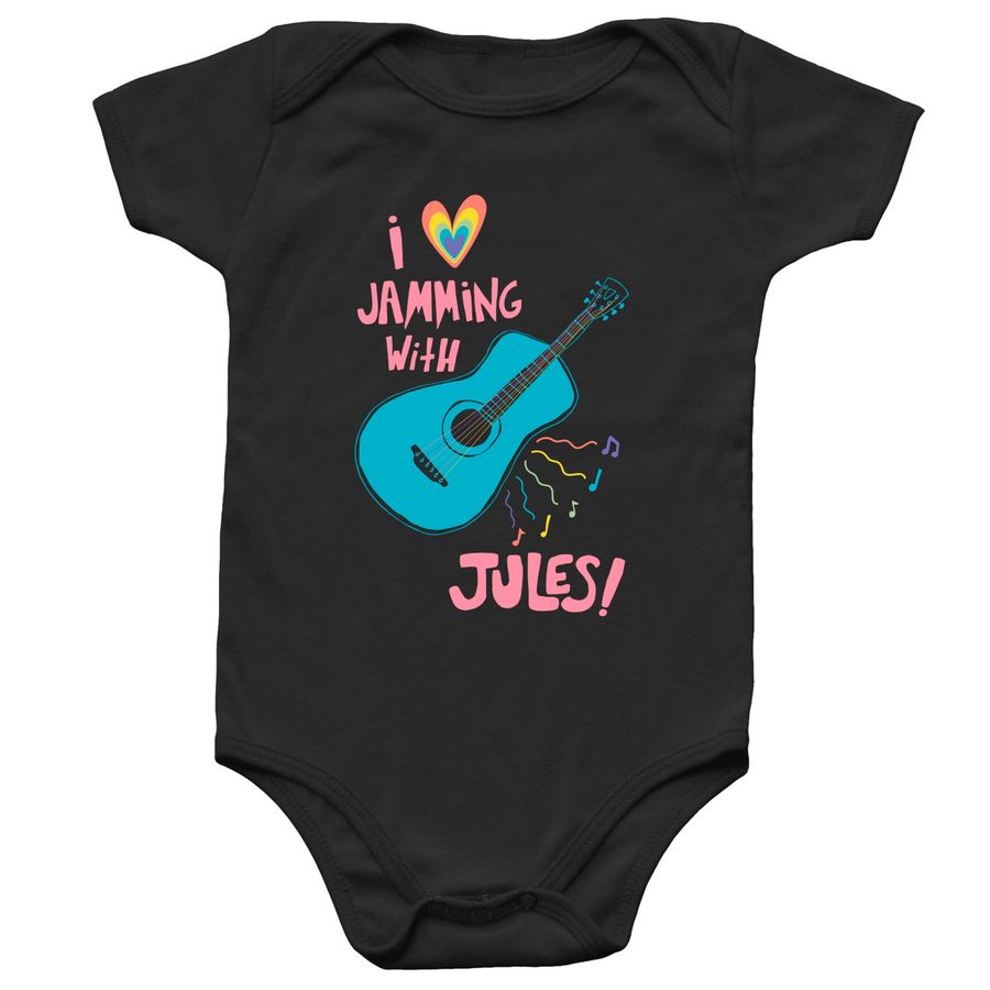 I ? JWJ! Baby Onesie, a Black Infant Onesie