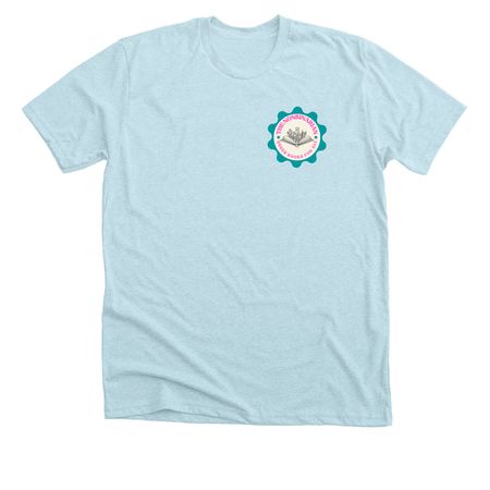 The Nonbinarian Ally, a Heather Ice Blue Premium Unisex Tee