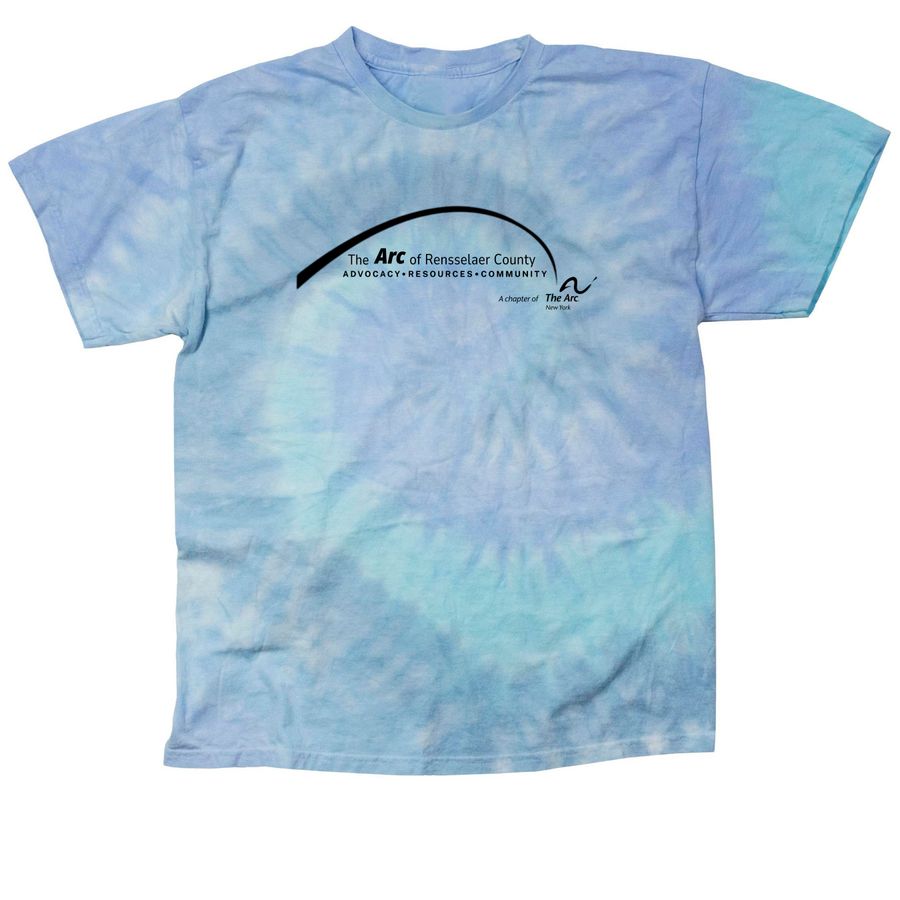 The Arc of Rensselaer County Logo - TieDye, a Lagoon Classic Tie Dye Tee