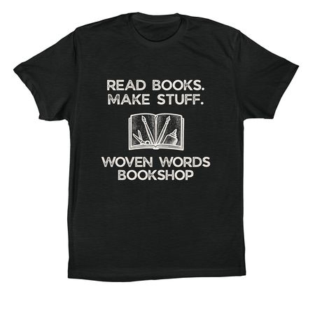 Read Books. Make Stuff. Tees and Sweatshirts, a Vintage Black Premium Cotton Tee