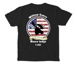 Willow Grove Pocket Tee, a Black Comfort Colors Pocket Tee (back-view)