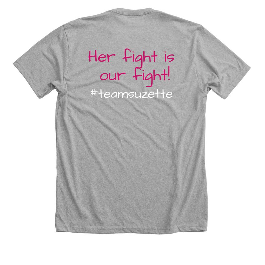 Suzette's Journey, a Athletic Heather Premium Unisex Tee (back-view)
