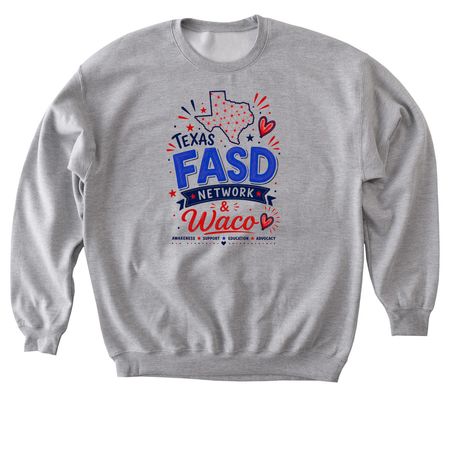 TX FASD - Waco, a Sport Grey Softstyle Crewneck Sweatshirt