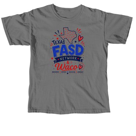 TX FASD - Waco, a Grey Comfort Colors Unisex Tee
