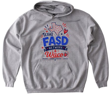TX FASD - Waco, a Sport Grey Gildan Softstyle Pullover Hoodie