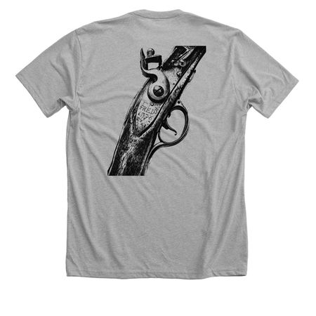 FREDG 1776, a Athletic Heather Premium Unisex Tee (back-view)
