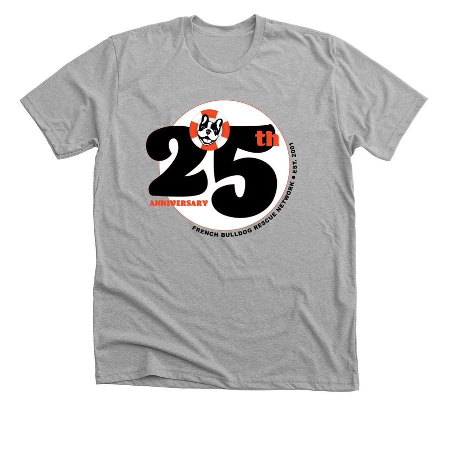 25th Anniversary, a Athletic Heather Premium Unisex Tee