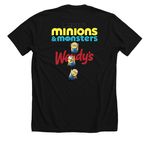 Wendys x monster, a Solid Black Blend Premium Unisex Tee (back-view)