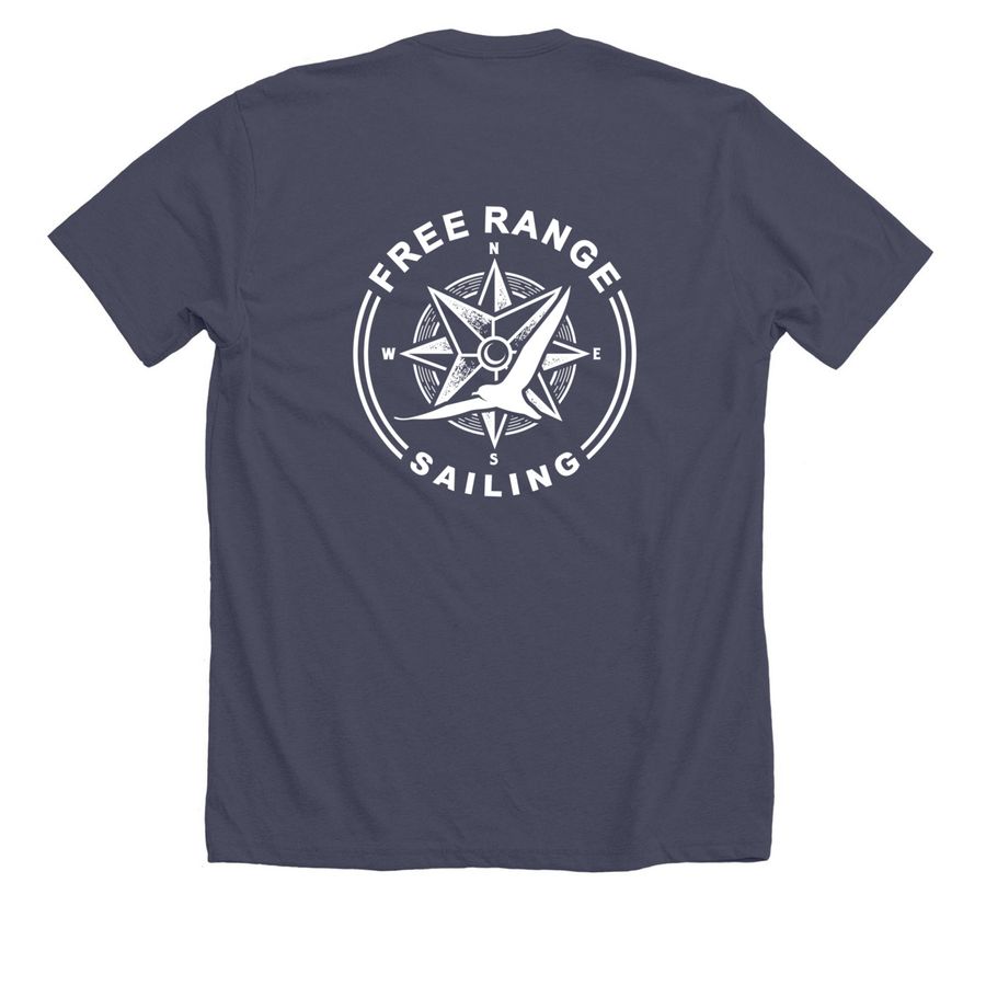 FRS Originals, a Heather Midnight Navy Premium Unisex Tee (back-view)