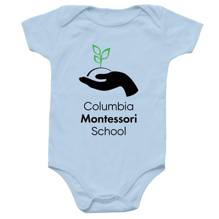 Columbia Montessori School - Onesies, a Light Blue Infant Onesie