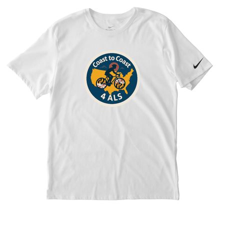 C2C4ALS White Jersey "For Those Who Can't", a White Nike Dri-FIT Jersey Blend Performance Tee