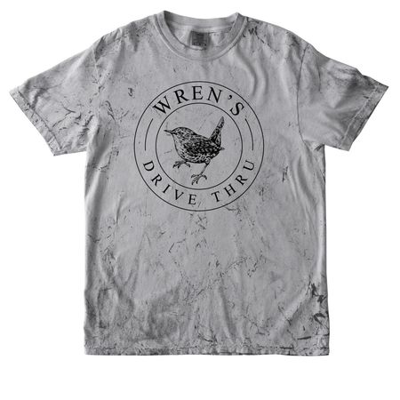 Wren's Drive Thru - Tie Dye design #3, a Smoke Comfort Colors Colorblast Tee