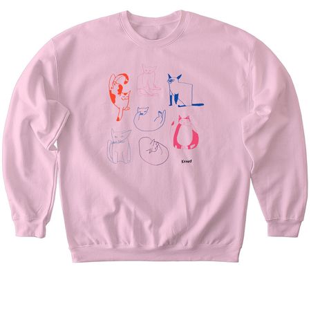 Catnip Tee&nbsp;, a Light Pink Softstyle Crewneck Sweatshirt