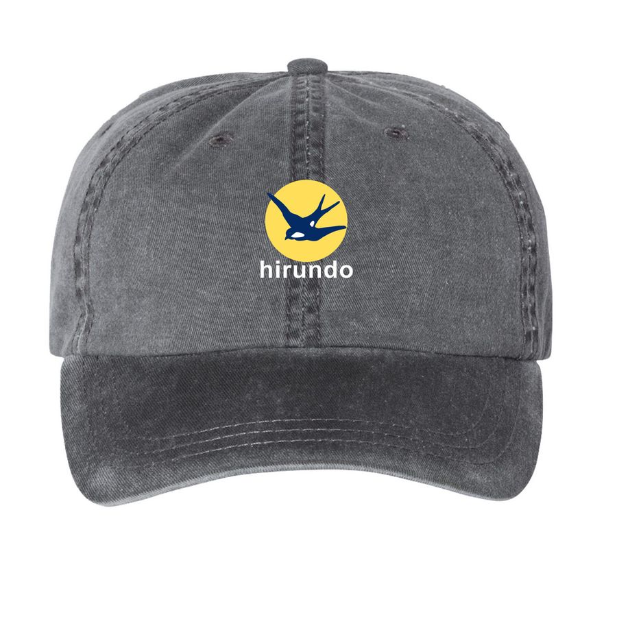 OG Hirundo Hats, a Black Printed Pigment Dye Baseball Cap