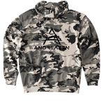 Andreasen Angus, a Snow Camo Heavyweight Camo Pullover Hoodie (back-view)
