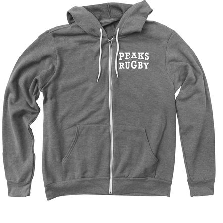 PIKES PEAKS WOMEN?S RUGBY, a Deep Heather Zip Up Hoodie