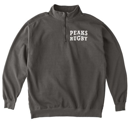 PIKES PEAKS WOMEN?S RUGBY, a Pepper Comfort Colors Quarter Zip Pullover