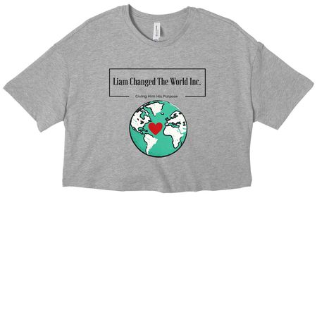 Help change The World.&nbsp;, a Athletic Heather Women?s Cropped Cotton Tee