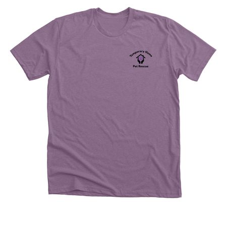Temporary Home Pet Rescue - Black design, a Heather Purple Premium Unisex Tee