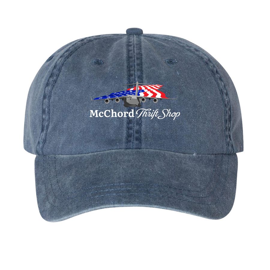 MTS Hat, a Navy Printed Pigment Dye Baseball Cap