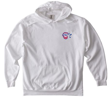 Podcast "Talk" Logo Hoodie, a White Comfort Colors Pullover Hoodie