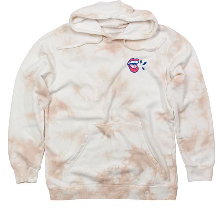 Podcast "Talk" Logo Hoodie, a Dusty Pink Tie Dyed Pullover Hoodie