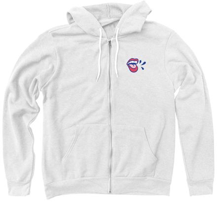Podcast "Talk" Logo Hoodie, a White Zip Up Hoodie