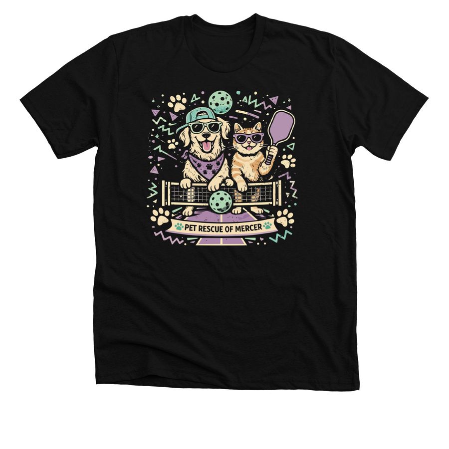 Dink and Dash - Purple Reign, a Solid Black Blend Premium Unisex Tee
