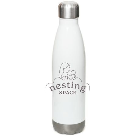 TNS Water Bottle, a White Stainless Steel Water Bottle