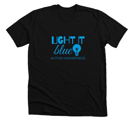 Light It Blue, a Solid Black Blend Premium Unisex Tee