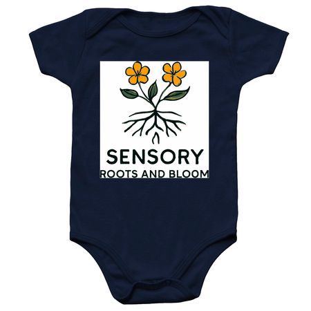 Sensory Roots & Bloom Co.&nbsp;, a Navy Infant Onesie
