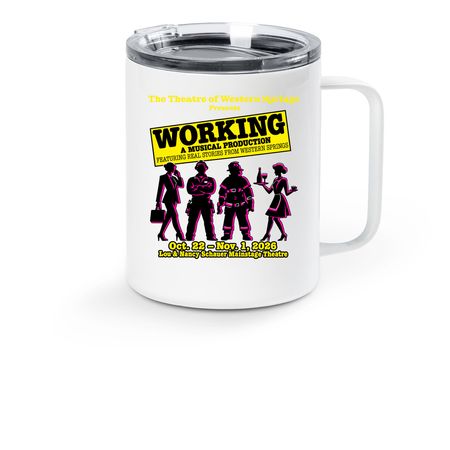 Working&nbsp;Stainless Steel Travel Mug, a White Stainless Steel Travel Mug
