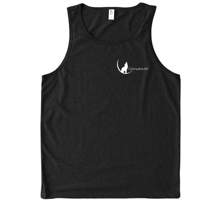 BE WILD Lupine, a Deep Black Allmade Eco Triblend Tank