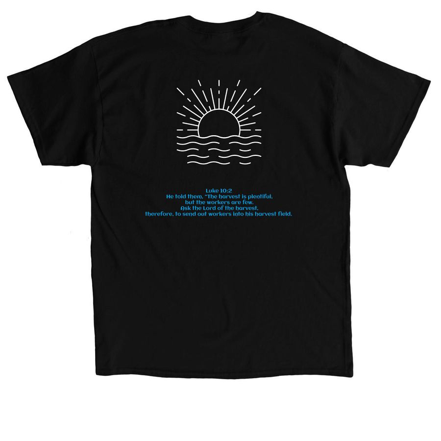PLEASE SUPPORT MY 2027 MISSION TRIP, a Black Classic Unisex Tee (back-view)