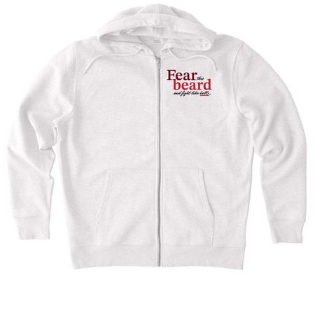 Fear the Beard Shirts and Sweatshirts, a Cool Heather Grey Stanley/Stella Unisex Cultivator 2.0 Zip Up Hoodie