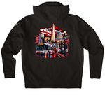 Gifted Apparel, a Black Nike Women's Club Fleece Zip Up Hoodie (back-view)