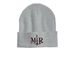 MTR Beanie&nbsp;, a Heather Grey Printed Cuffed Beanie